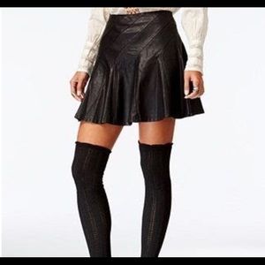 Free People Faux Leather Mini Skirt